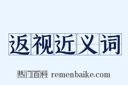 返视近义词是什么意思的图片